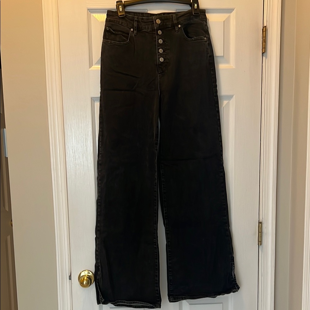 Women's Black Wide-Leg Jeans